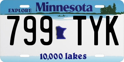 MN license plate 799TYK