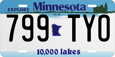 MN license plate 799TYO