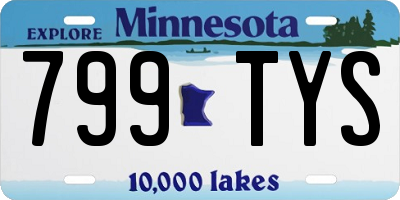 MN license plate 799TYS