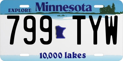MN license plate 799TYW