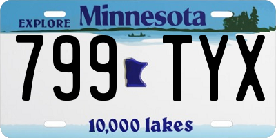 MN license plate 799TYX