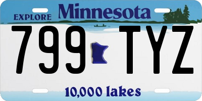 MN license plate 799TYZ