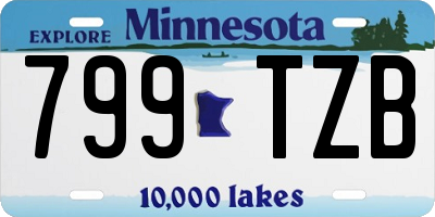 MN license plate 799TZB