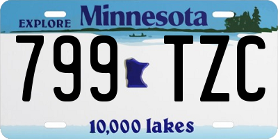 MN license plate 799TZC