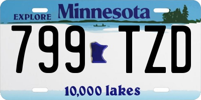 MN license plate 799TZD