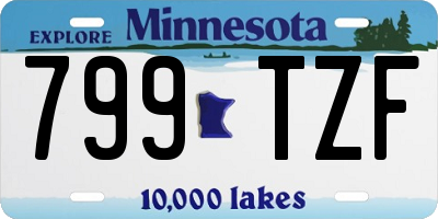 MN license plate 799TZF