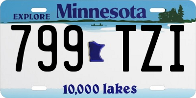 MN license plate 799TZI