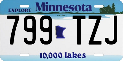 MN license plate 799TZJ