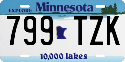 MN license plate 799TZK