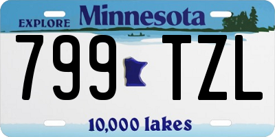 MN license plate 799TZL