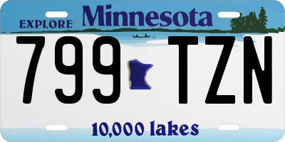 MN license plate 799TZN