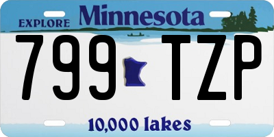 MN license plate 799TZP