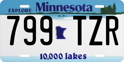 MN license plate 799TZR