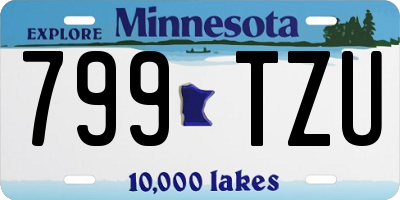 MN license plate 799TZU