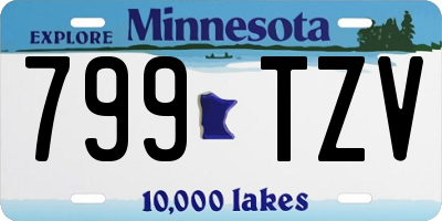 MN license plate 799TZV