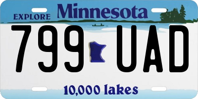 MN license plate 799UAD