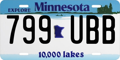 MN license plate 799UBB
