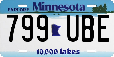 MN license plate 799UBE