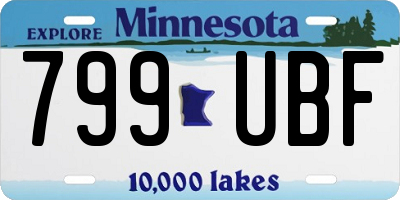 MN license plate 799UBF