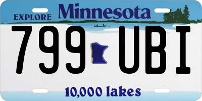 MN license plate 799UBI