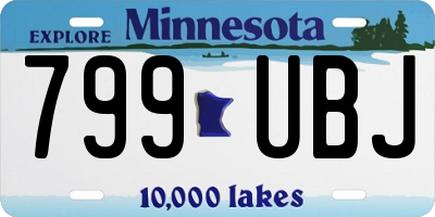 MN license plate 799UBJ