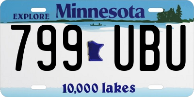 MN license plate 799UBU