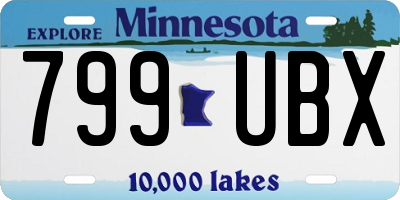 MN license plate 799UBX