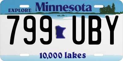 MN license plate 799UBY