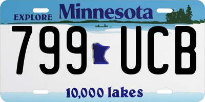 MN license plate 799UCB