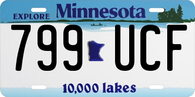 MN license plate 799UCF