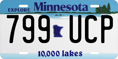 MN license plate 799UCP