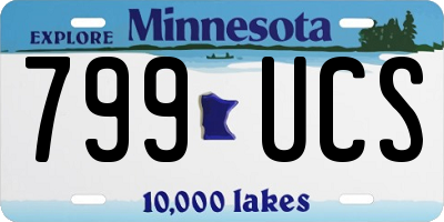 MN license plate 799UCS