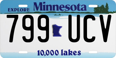 MN license plate 799UCV