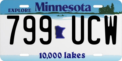 MN license plate 799UCW