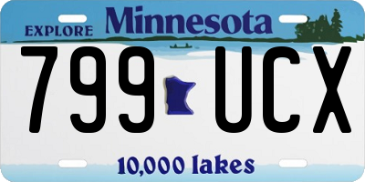 MN license plate 799UCX