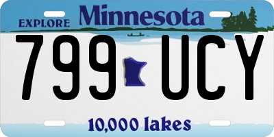 MN license plate 799UCY