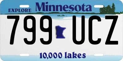 MN license plate 799UCZ