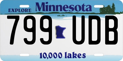 MN license plate 799UDB