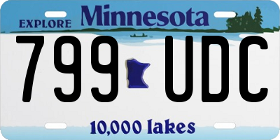 MN license plate 799UDC