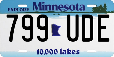 MN license plate 799UDE