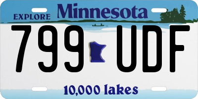 MN license plate 799UDF