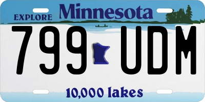 MN license plate 799UDM