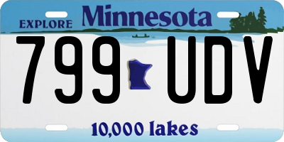 MN license plate 799UDV