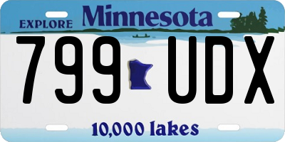 MN license plate 799UDX