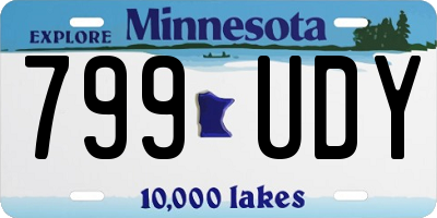MN license plate 799UDY