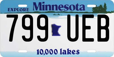 MN license plate 799UEB