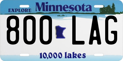 MN license plate 800LAG