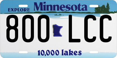 MN license plate 800LCC