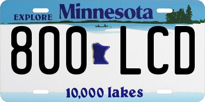 MN license plate 800LCD