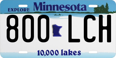 MN license plate 800LCH
